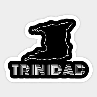 Trinidad map outline and text Sticker